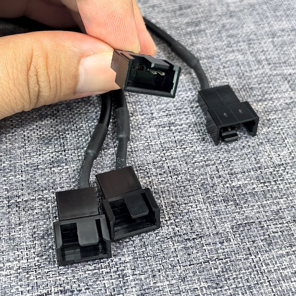 PC Case Fan Power Cable DC5.5x2.1 To 4‑Pin PWM 1 to 3/4 Power Supply Adapter 2464 PVC Wire Connector 20AWG 1-10PCS