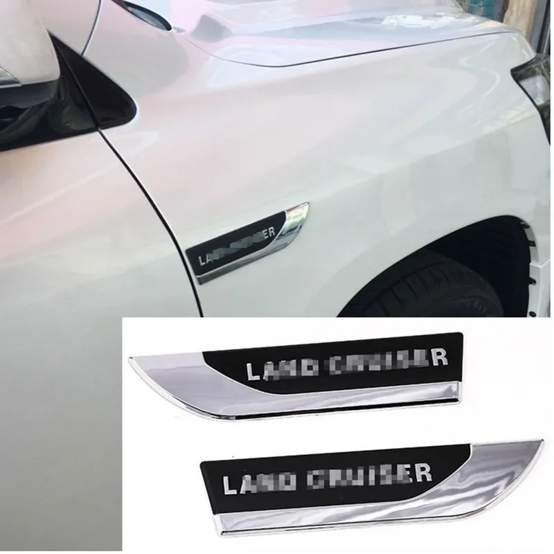 For Toyota Land Cruiser 200 Prado 150 FJ200 FJ150 FJ120 2003-2020 Side  3D Chromed Badge Decal Sticker Logo Fenders Side Emblem