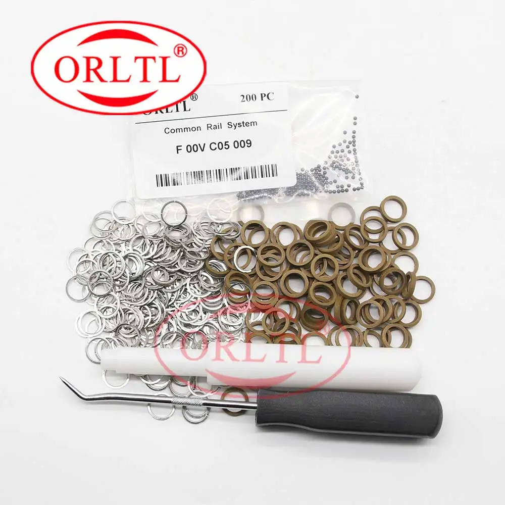 200pcs F00VC99002 F00VC05009 Common Rail Injector Gasket Repair Kits 1.50mm Ceramic Ball Sealing Ring In bulk