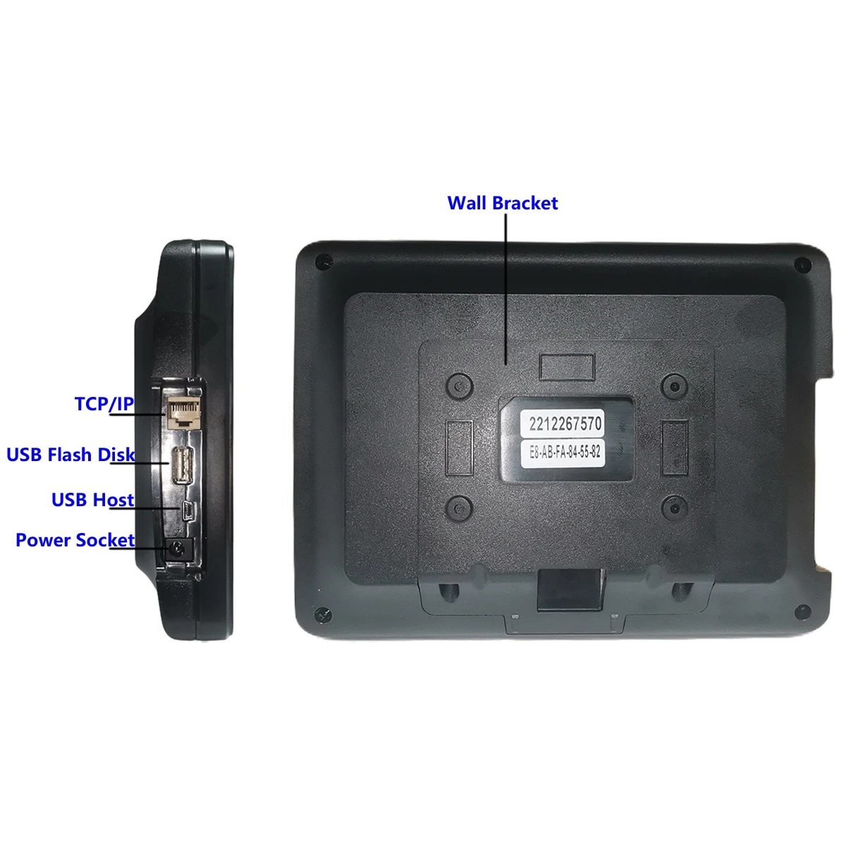 와이파이 4000 mAh 배터리 생체 인식 지문 시간 시계 레코더, 출석 직원 전자 손가락 및 카드 시간