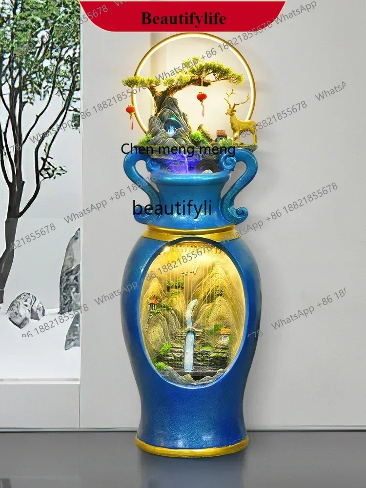 G153 S Floor Artificial Mountain and Fountain Decoration Living Room Office Hallway Hotel Landscape Furnishing Articles Humidifi