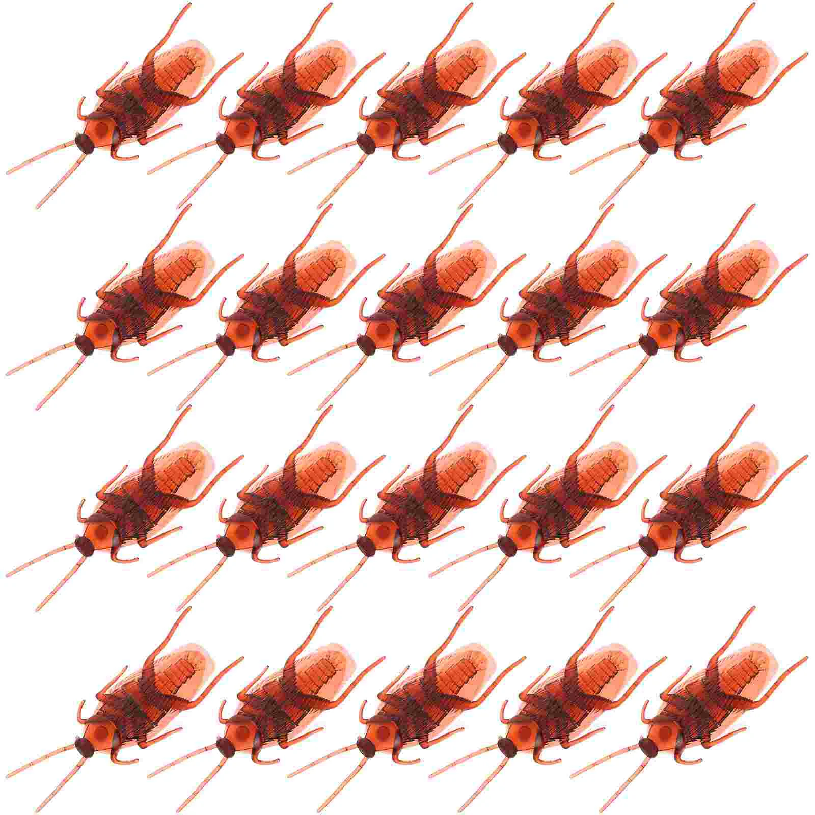 60pcs Fake Simulation Prank Novelty Plastic Bugs Look Real for Halloween (Brown) fake prank fake look real