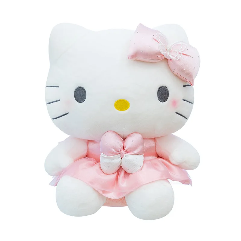 30CM Cartoon Hallo Kitty Bogen Plüsch Puppe PP Baumwolle Gefüllt Kissen Kawaii Sofa Kissen Dekoration Ornament Geschenk für Freunde