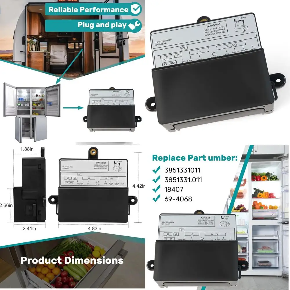 

3851331011 Монтажная плата холодильника для автодома, плата модуля питания, подходит для домашнего холодильника DMR702 RM1350 RM3762 RM3962 Refri