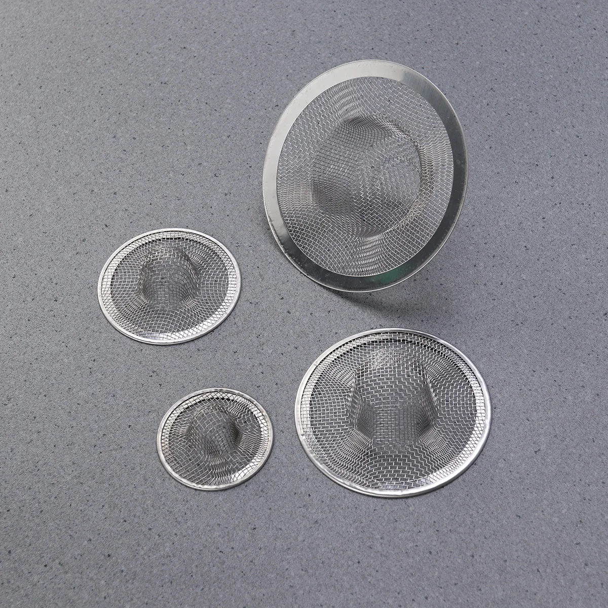 

4pcs Stainless Steel Sink Drain Strainer Kitchen Bathroom Floor Filter Net Anti-Clogging Water Drainage Mesh Tool