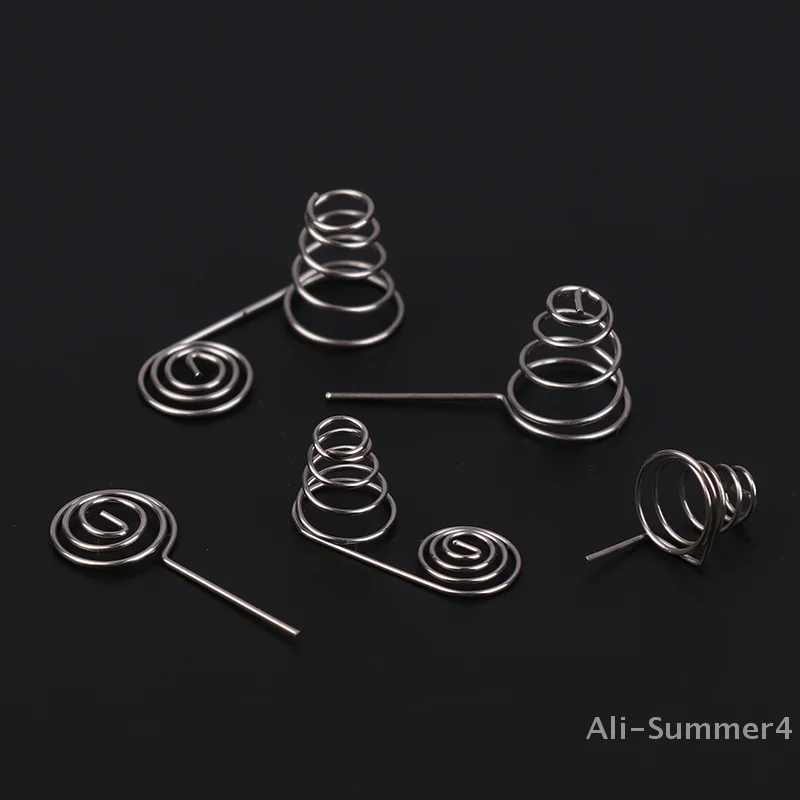 5 Pcs AAA Battery NIckel Wire Spring AA Battery Negative And Positive Coils Spring Contact Plate DIY Accessories