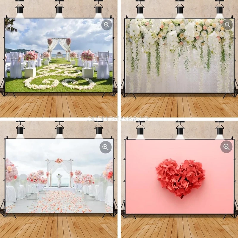 

Vinyl Valentine's Day Photography Backdrops Props Wall Baby Newborn Wedding Theme Photographic Background TNN-02