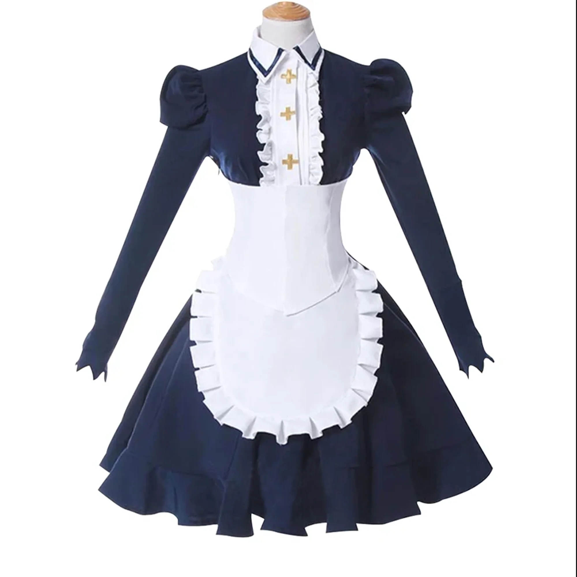 

Костюм для косплея унисекс, Элизабет Лайонс, полный комплект, платье горничной, рождественская вечерняя форма в стиле аниме, наряды на Хэллоуин