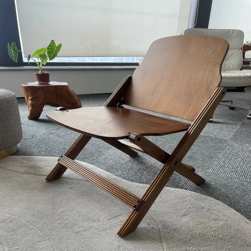 

Vintage Solid Wood Folding Chair 300 Jin Heavy Duty Portable Outdoor Camping Stool Bistro Cafe Seat Lightweight Rustproof