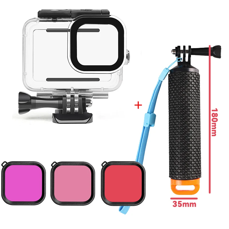 60M Waterdichte Case Voor GoPro Hero 13 12 11 10 9 Onderwater Duiken Behuizing Cover voor Go Pro Hero 9 10 11 12 13 Accessoires