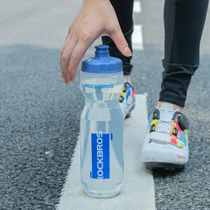 ROCKBROS 750ml Bicycle Water Bottle Plastic Sports Fitness Running Hiking Kettle Leak-proof Bike Bottle Cage - 4