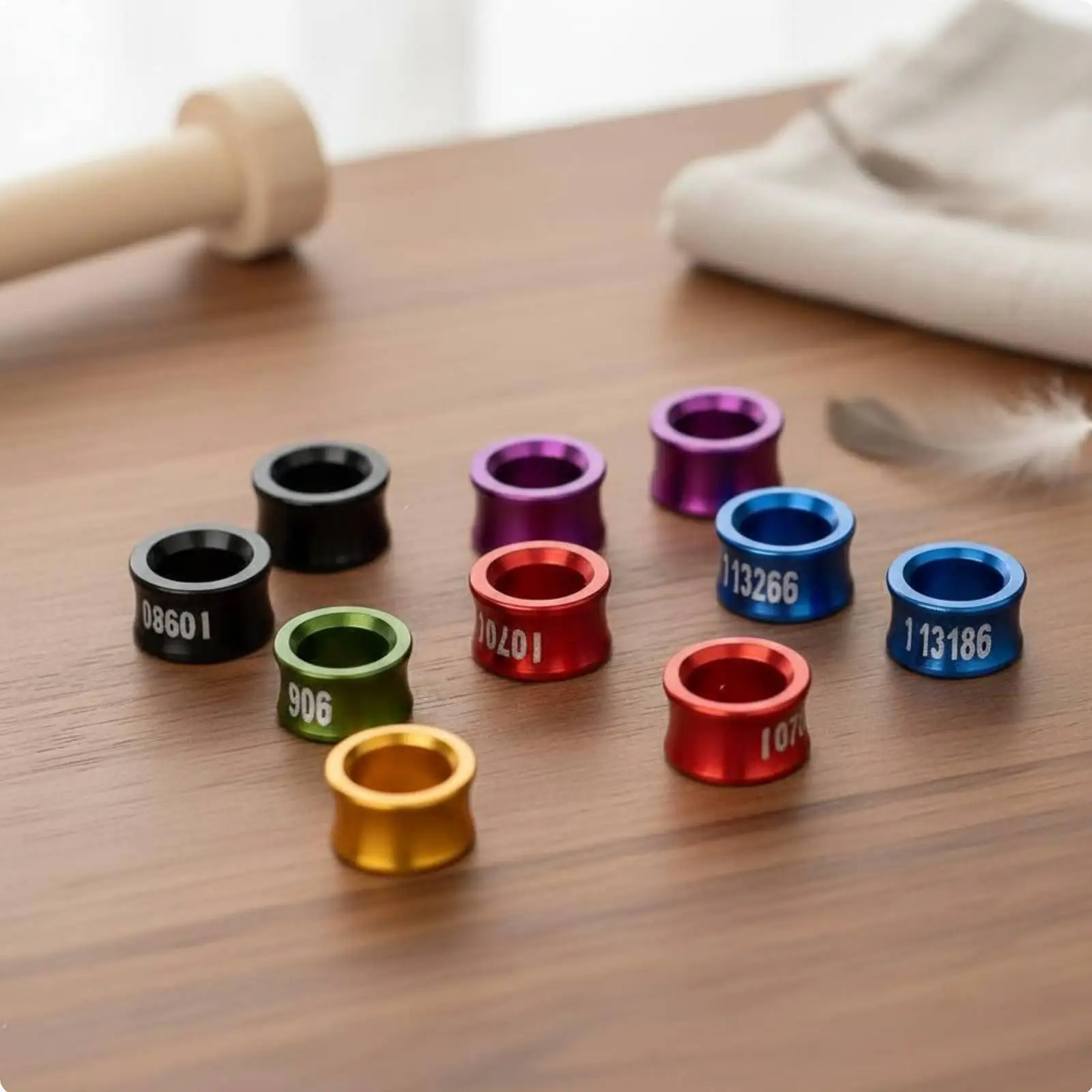 Mixed Color Bird Leg Rings Secure Fit Pet Bird Identification Tool Bird Accessory for Parrots Aviary Cage
