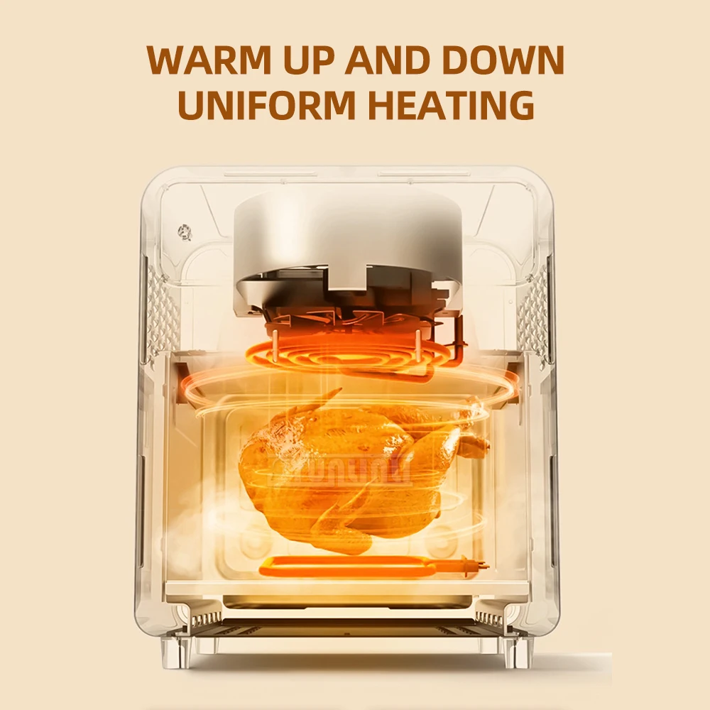 Духовка с контролем температуры большой емкости, верхний и нижний нагрев, встроенная фритюрница, бытовой горно