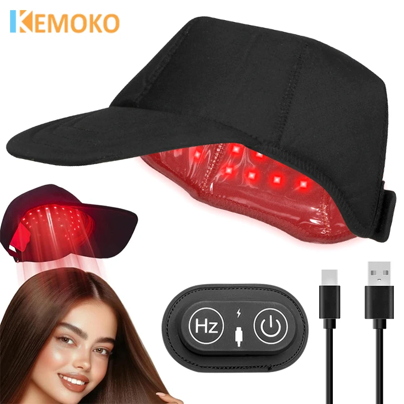 KEMOKO 100 Stuks Infrarood LEDs 660nm & 850nm Rood Licht Therapie Haargroei Cap voor Haargroei Anti Haaruitval ontspannen