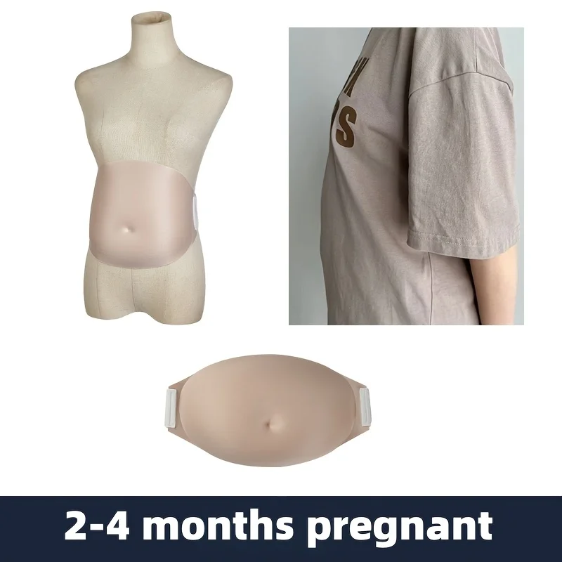 Fake Pregnancy Belly Soft False Pregnant Tummy Pregnant Woman Belly Sponge Props Costume Christmas Halloween