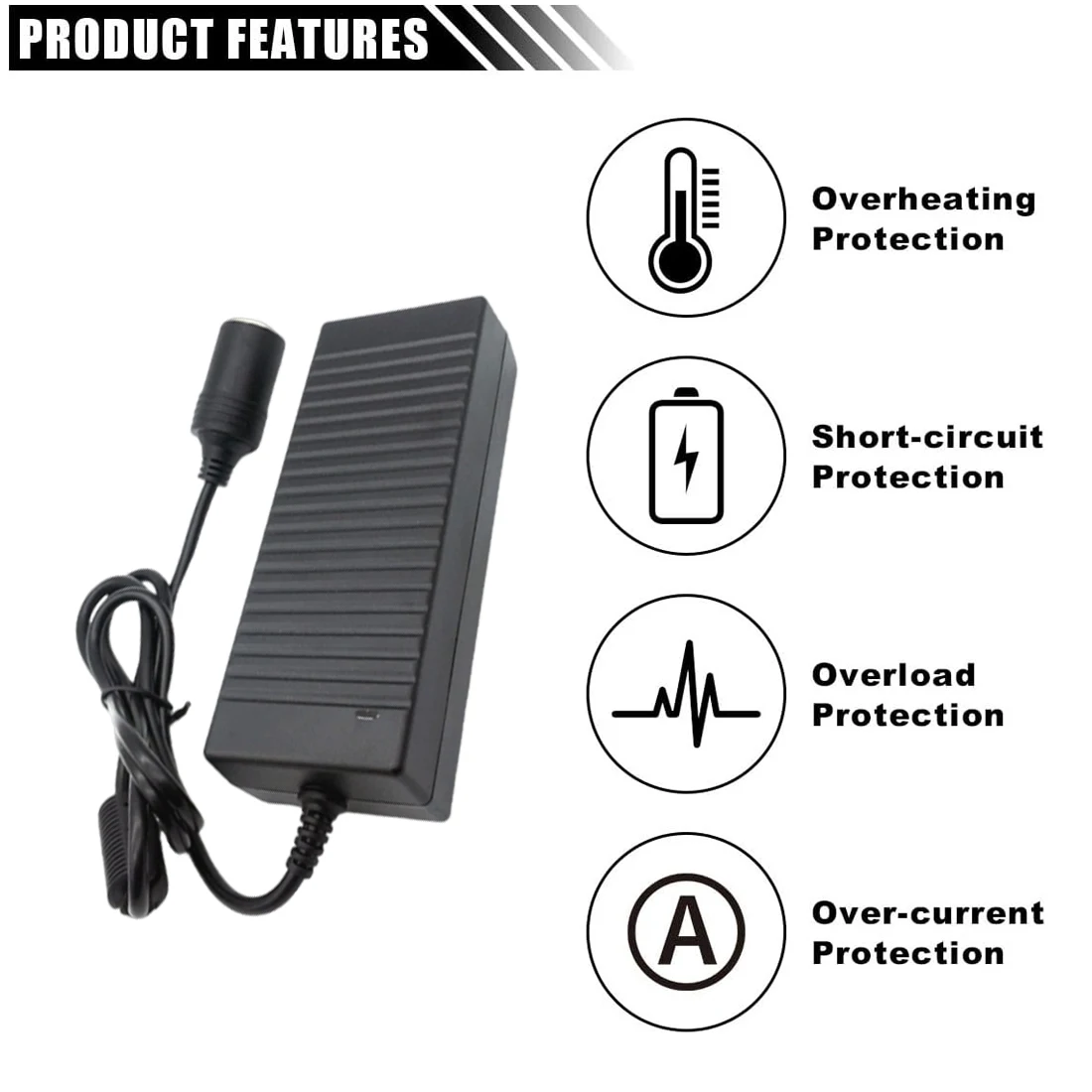 Car Power Supply Adapter AC 110V/ 220V TO DC 12V 12V 2A 6A 10A Cigarette Lighter Adapter