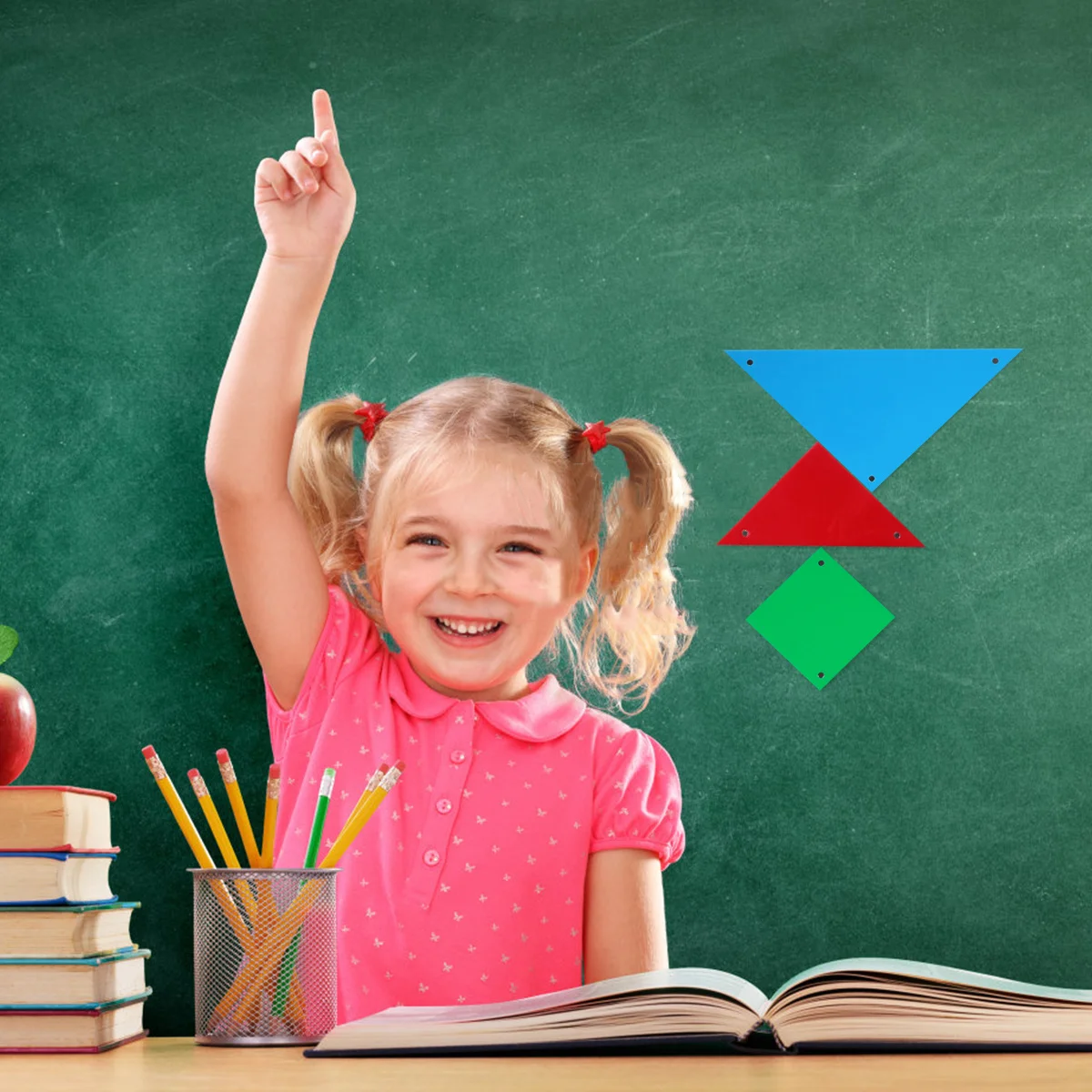 1Set Draagbare Puzzel Praktische Tekentafel Educatief Speeltje Tangram Puzzel Letter Vorm Erkenning Gift