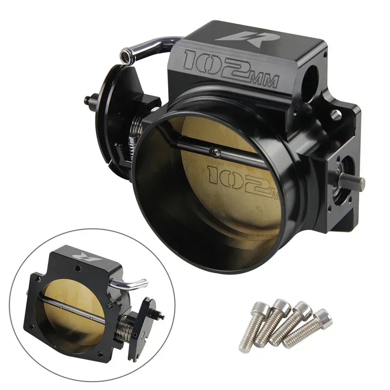 

Throttle Body 102MM CNC Billet For Chevy GM Gen III LS LSX V8 Engine 4-Bolt Cable Aluminum Black/Silver