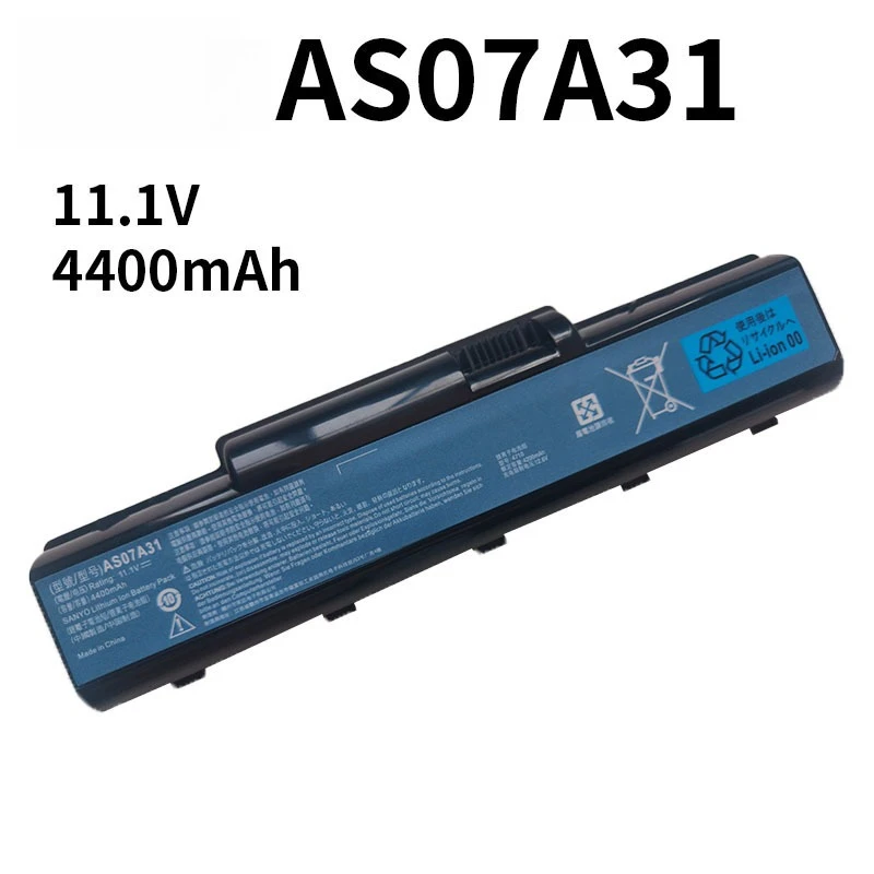 AS07A31 11.1V 4400mAh Laptop Battery for Acer 4520 4520G 4530 4535 4535G 4710 4710G 4710Z 4715Z 4720G 4720Z AS07A41 AS07A51