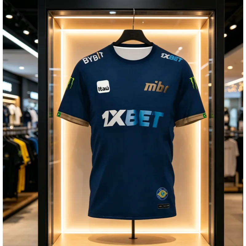 2026 Mode-Trikot Uniforme Mibr Esports Blaue und Goldene Jacke 3D-Druck Schnelltrocknend Atmungsaktiv Herren-Trikot Familien-Kinder-T-Shirts – Detail 1