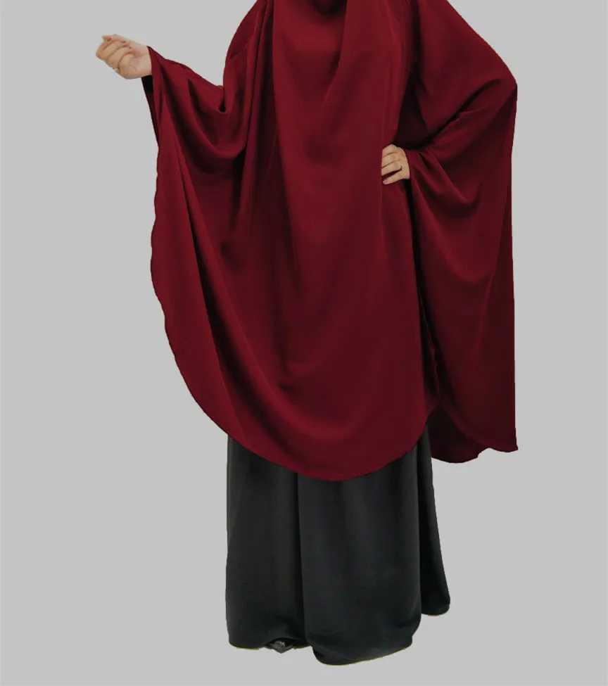 Overhead Full Cover Abaya Hooded Kaftan Muslim Women Prayer Garment Islamic Clothing One Piece Pray Dress Eid Ramada Caftan Robe
