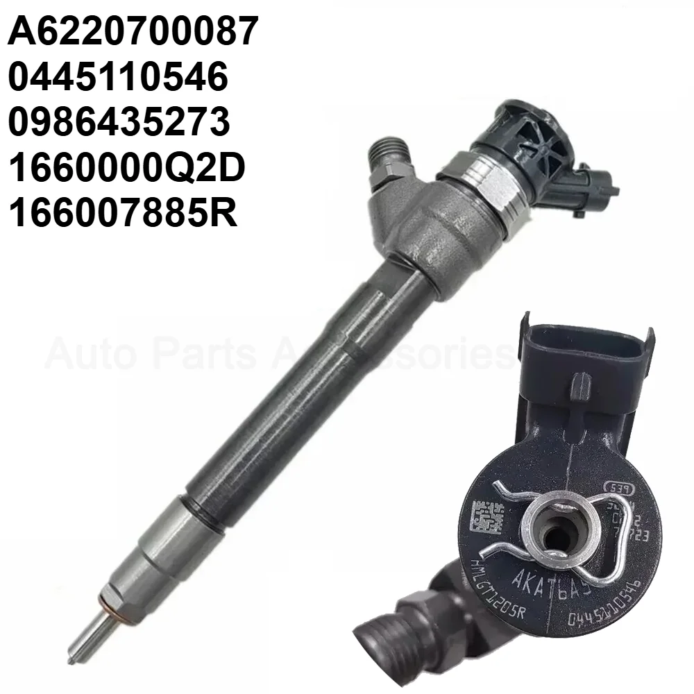 A6220700087 New Diesel Fuel Injector 1660000Q2D For QASHQAI X-TRAIL NV300 MEGANE TRAFIC KOLEOS 1.6 DCI 2016-on  0445110546