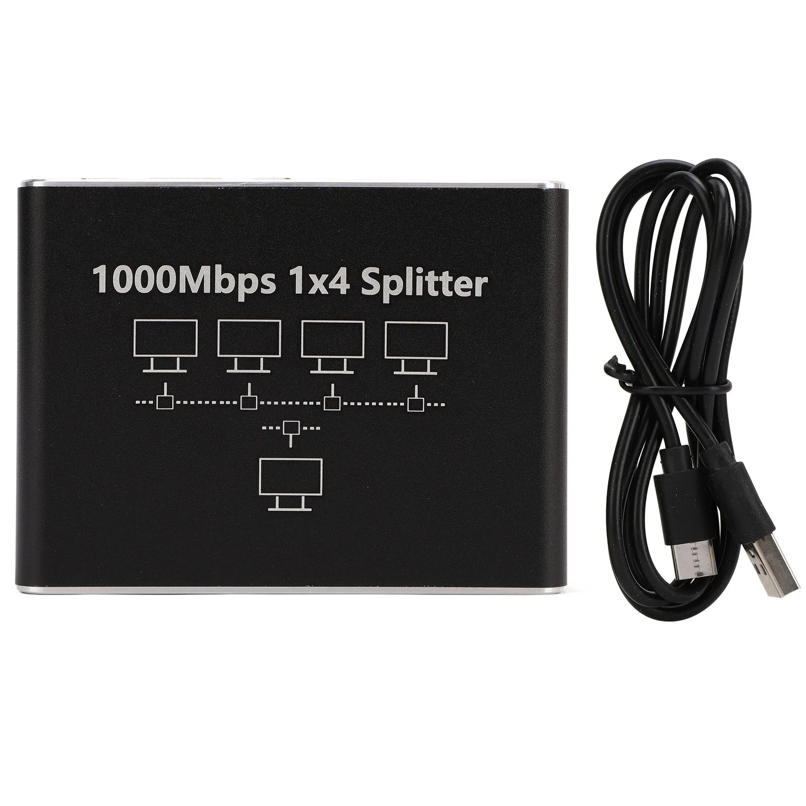 Ethernet Splitter 1 to 4 1000Mbps High Speed Internet Splitter LAN Splitter Ethernet Switch Network Splitter