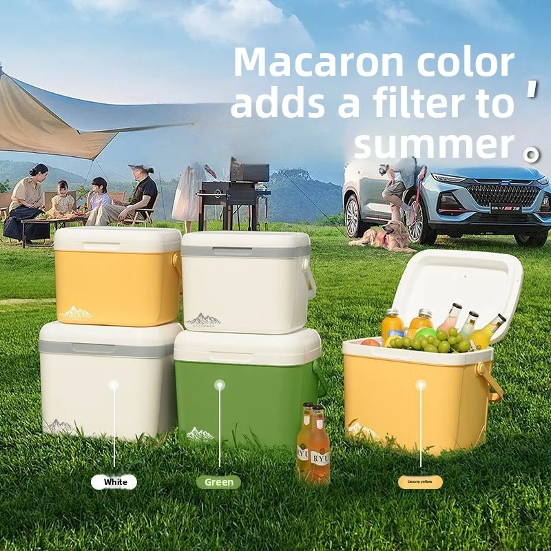 Insulated Car Cooler Portable Ice Bucket Picnic Camping Outdoor Handheld Freshness Refrigerated Box Insulated Box