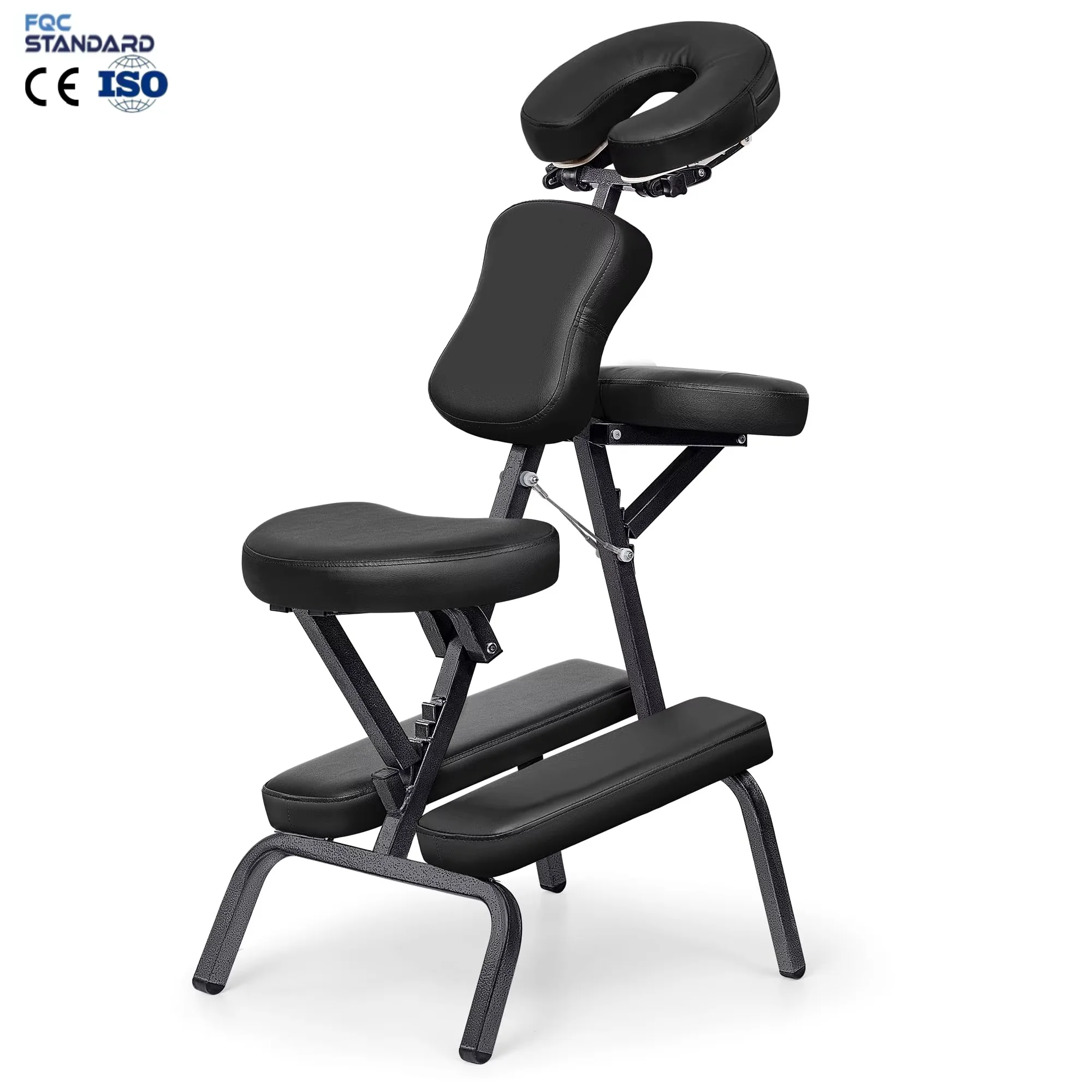 

Metal Folding Massage Chair Lightweight Portable Therapy Chair For Spa, Tattoo & Facial Treatments