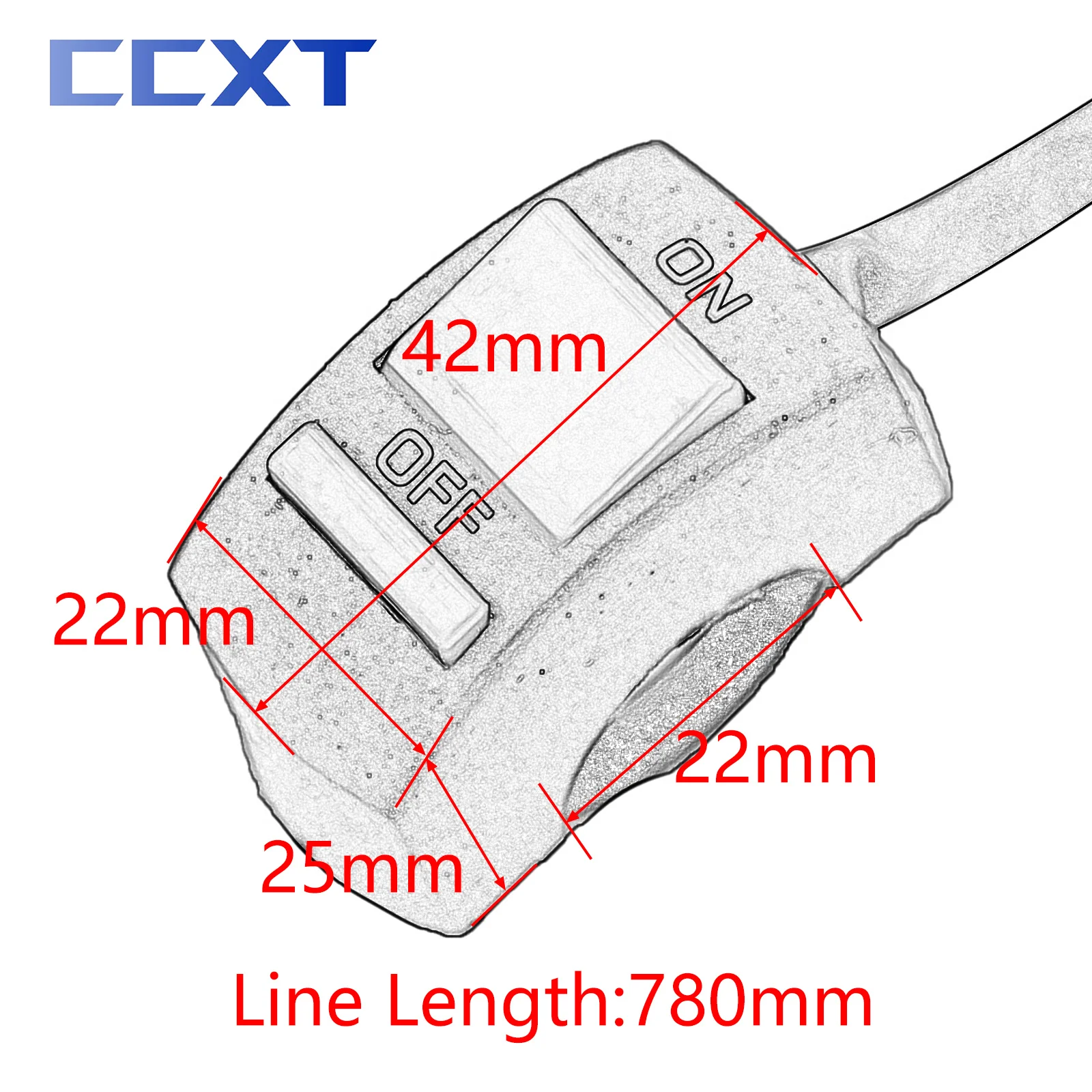 Motorcycle 22mm Handlebar Flameout Warning Light Switch ON/OFF Button Light Switch For ATV Scooter KTM Honda Yamaha Kawasaki Etc image 6