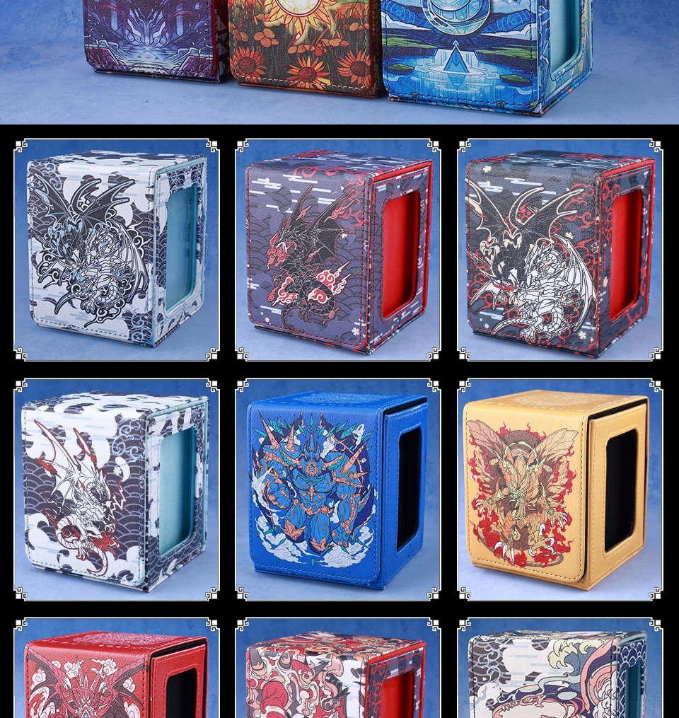 TCG Deckbox mit 100+ Kartenkapazitäten – Drachen-Design, langlebige und kostengünstige Aufbewahrung für TCG-Karten, ideal für YGO PTCG Magic Gifts – Detail 8