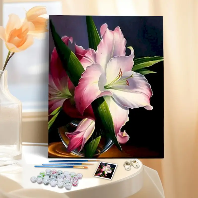 SDOYUNO Flower DIY oil Painting By Numbers Kit acrylic paint by numbers art work diy Paintings art on Canvas By Numbers