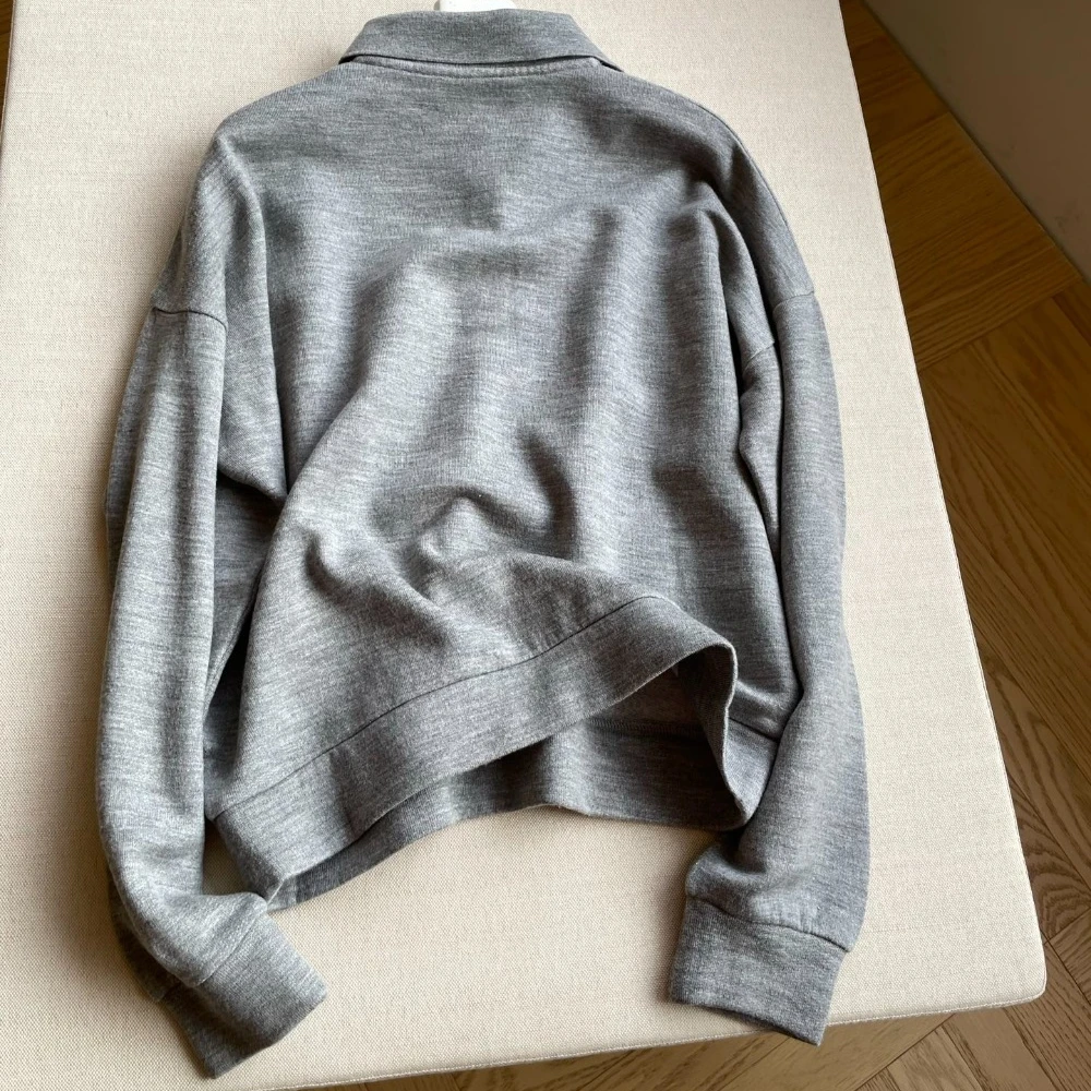 Minimalist Silhouette Cashmere Sweater Women Sweatshirts