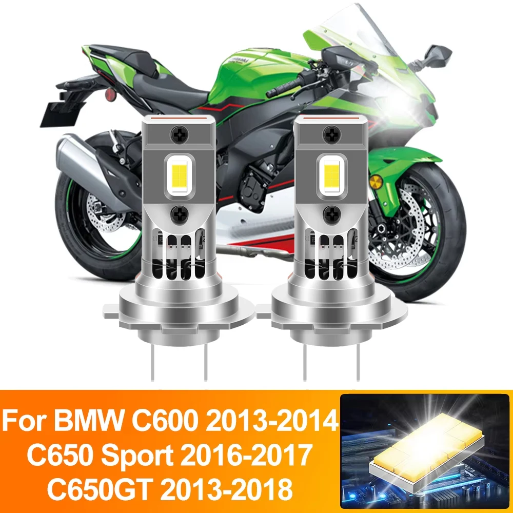 H7 LED Headlight 20000LM Canbus No Error Motorcycle Light Bulb 12V For BMW C600 2013-2014 C650 Sport 2016-2017 C650GT 2013-2018
