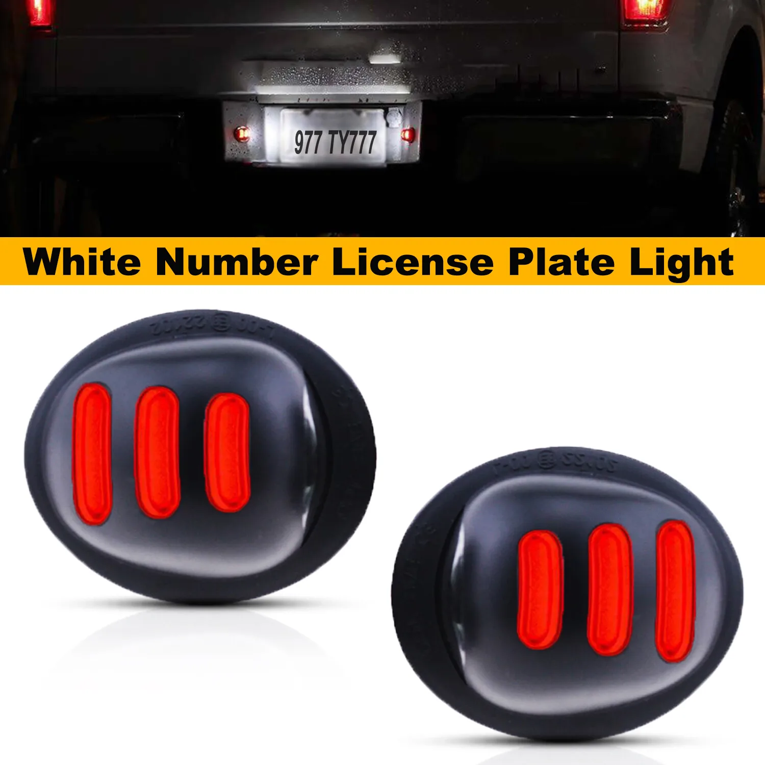 

Winetis 2X 6000K Белый светодиодный фонарь номерного знака Задние лампы в сборе Лампы номерного знака для Ford F150 F250 F350 1990-2014 гг.