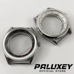 40mm Silver Sapphire Glass Stainless Steel Black White Chapter Ring Watch Case Fit NH35 NH36 4R35 4R36 NH34 NH38 NH39 Movement