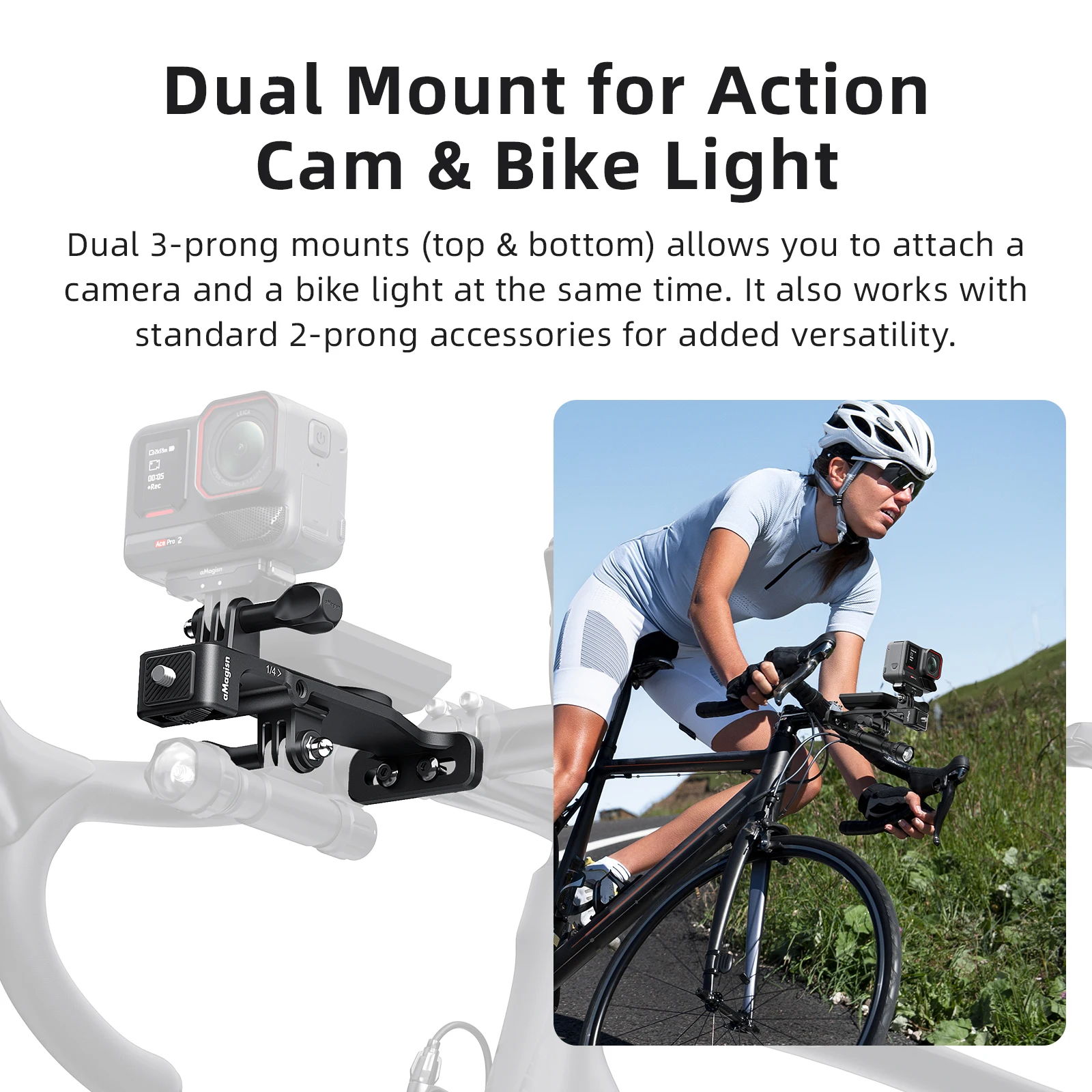ขาตั้งคอมพิวเตอร์จักรยาน aMagi - Action Camera Bike Mount Aluminum บทวิจารณ์และราคา