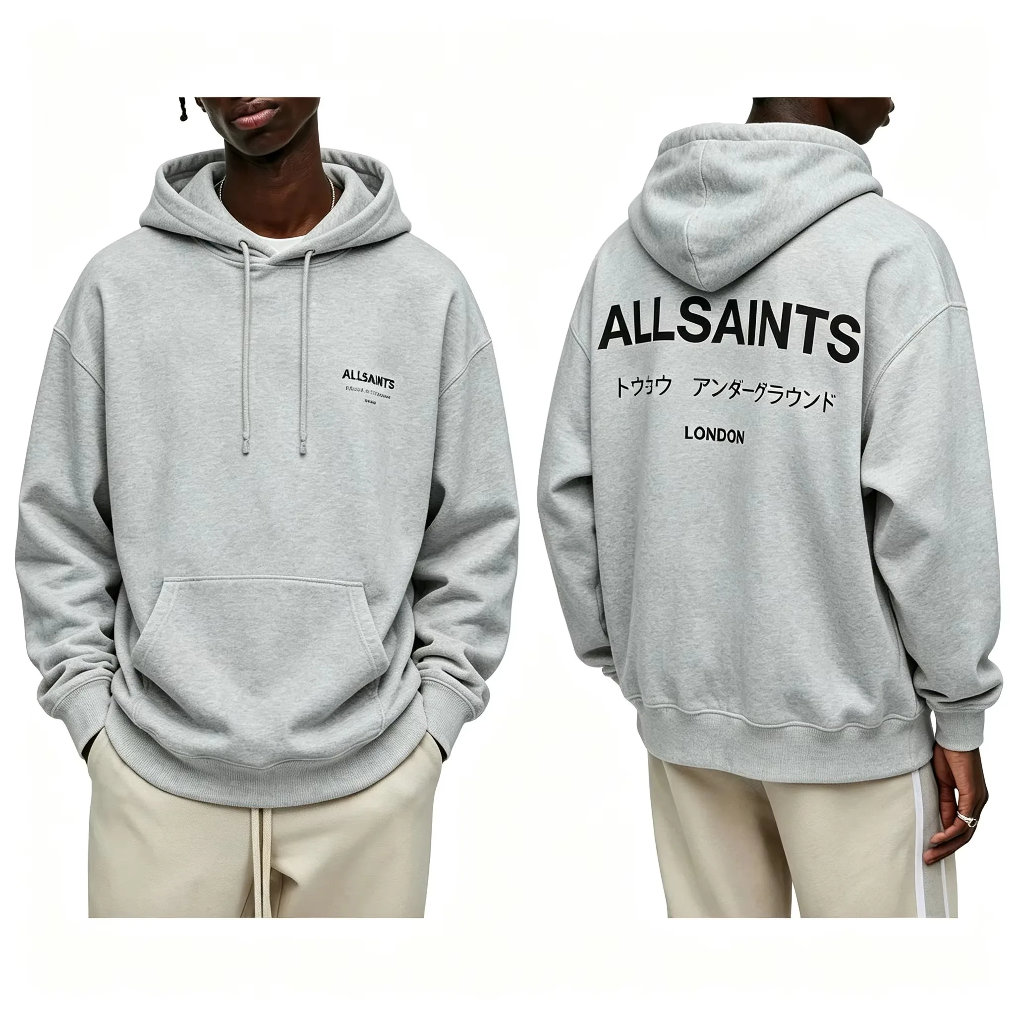 2026 Herbst und Winter Neue Herren- und Damen-Freizeitmode, Locker Sitzender Hip-Hop-Paar-Look, Loses T-Shirt mit Kapuze – Detail 7