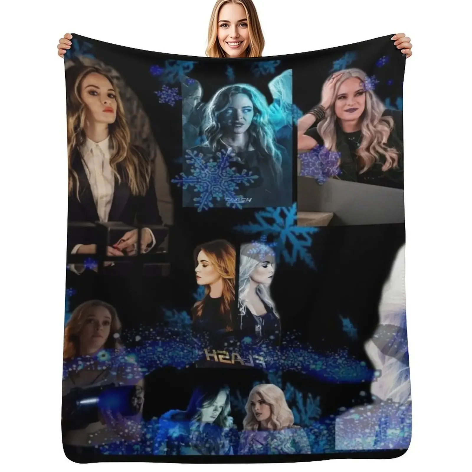 

best of both killer frost and katlin snow Throw Blanket Summer Beddings Flannel Fabric Custom Blanket
