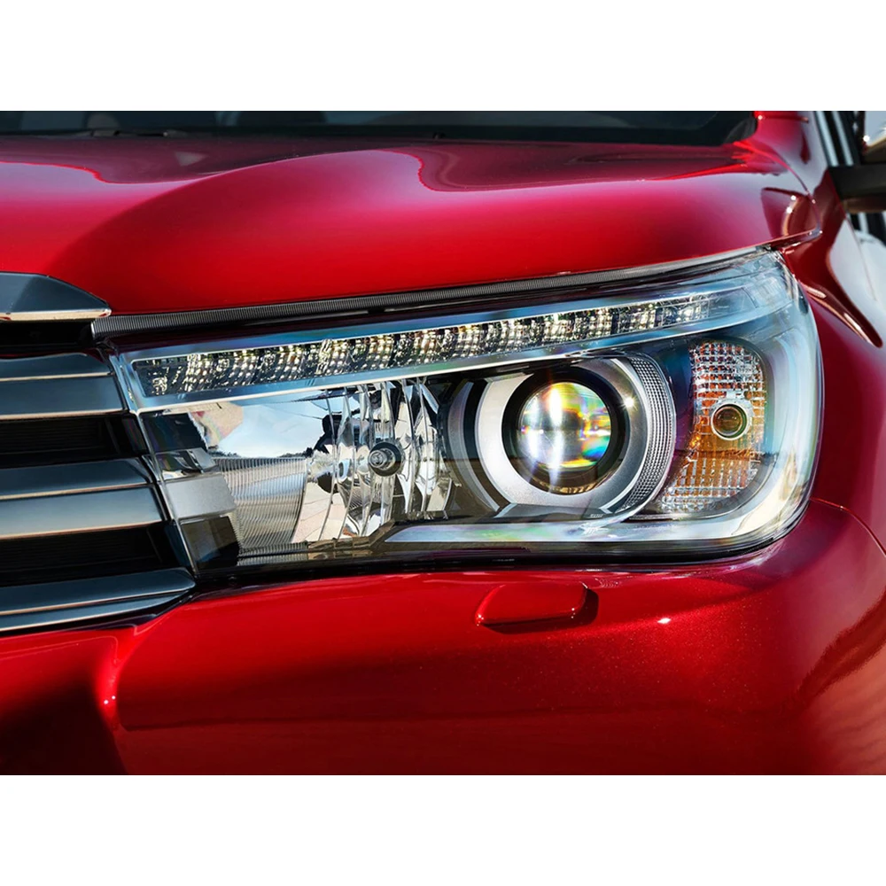 For Toyota Hilux 2016 2017 2018 High Car Accessories Headlight Cover Shade Headlamp Shell Transparent Lampshade Lens Plexiglass - view 6