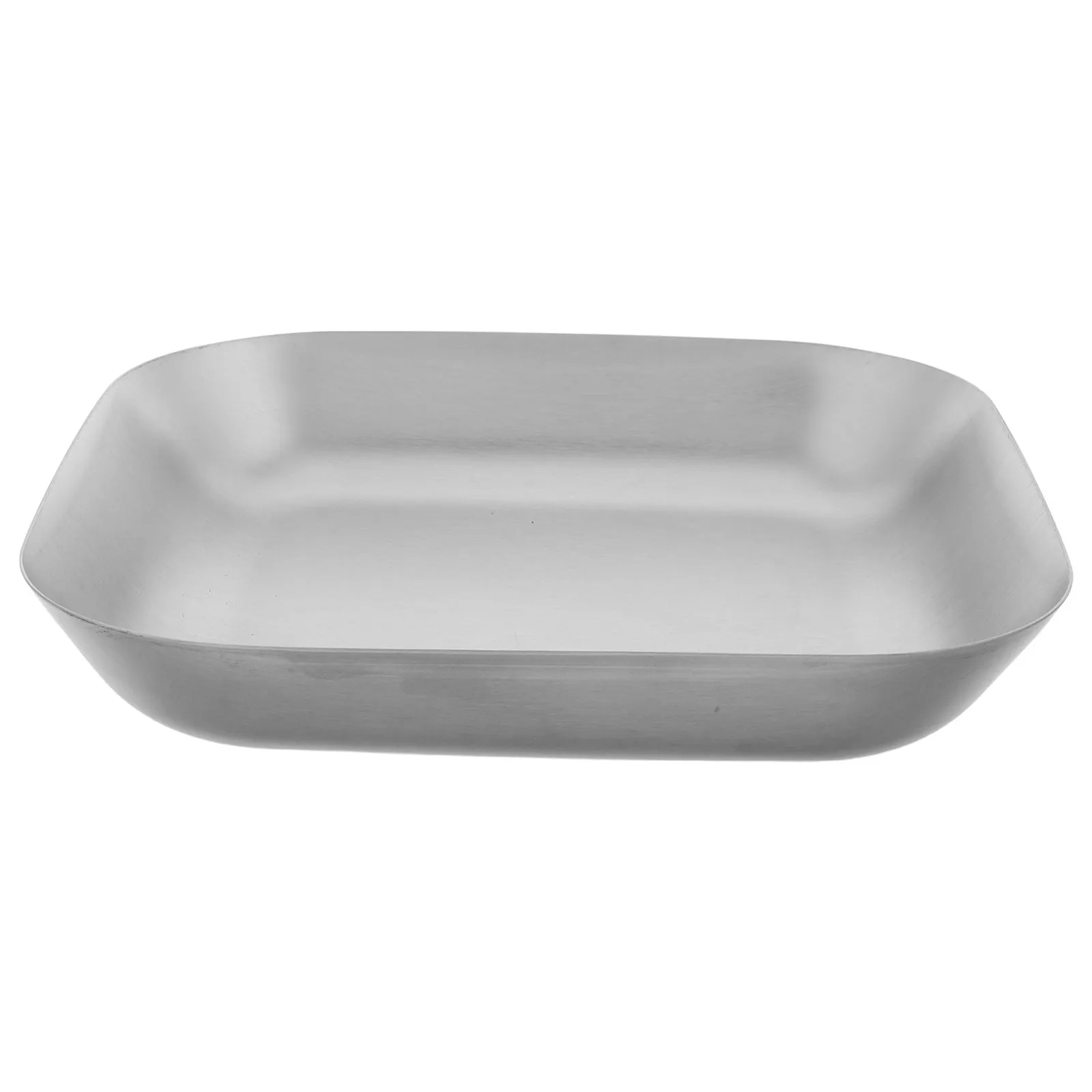 Edelstahl Quadratische Platte Robuste Große Outdoor-Camping-BBQ-Servierplatte für Gegrilltes Fleisch Gebratenes Hähnchen Pommes Frites Party