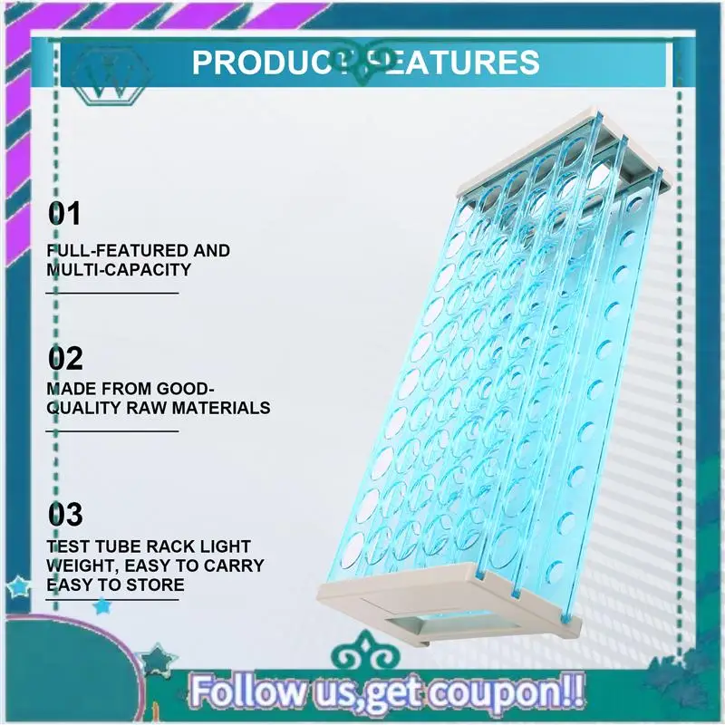 3PCS 18Mm 50-Well Ablage Labor Rohr Racks Reagenzglas Racks Zentrifuge Rohr Racks