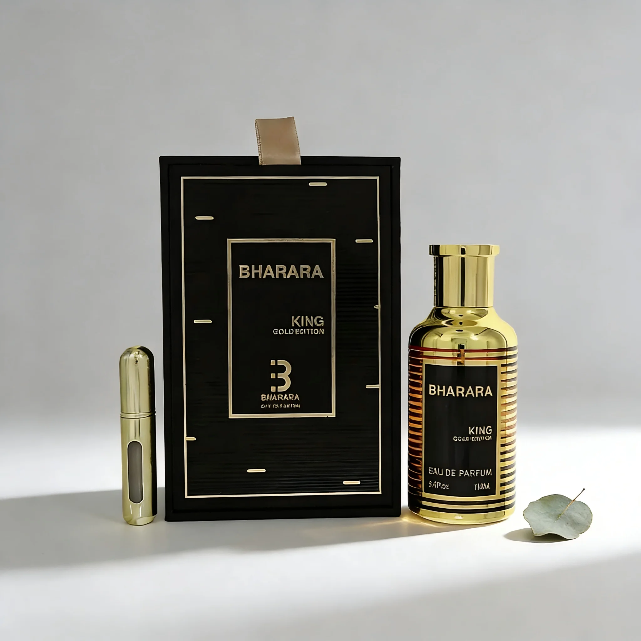 Bharara King Gold Edition Men's Perfume - Rich Sandalwood & Vanilla Notes, Ideal Gift for Any Occasion