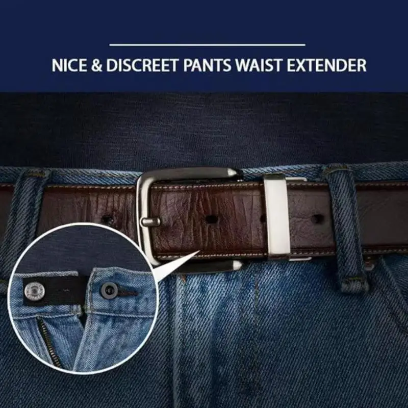 5pcs Pant Extender Belt Unisex Waist Band Tight Trousers Jeans Skirts Maternity
