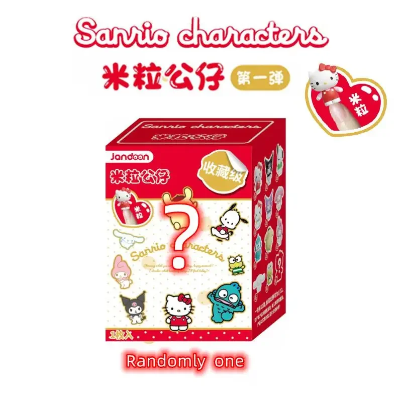Jandoom Sanrio Hello Kitty Melody Rice Grain GV01-GV03 12PCS Blind Box Mini Character Cute Anime Character Model Toy Gift