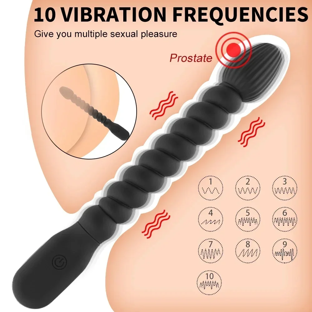 20cm Stick Vibrators for Women Nipple Clit Stimulator Vaginal Plug Anal Beads Dildo Female Masturbator Sex Toys Men Erotic Goods