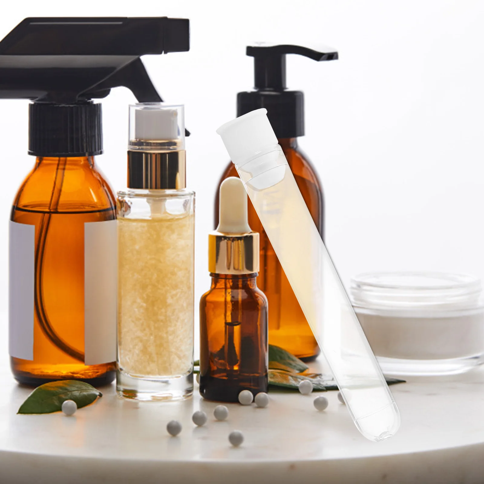 

100 шт. пластиковые пробирки, прозрачные герметичные винтовые колпачки, прочные, экологически чистые для научных экспериментов, хранения лосьона