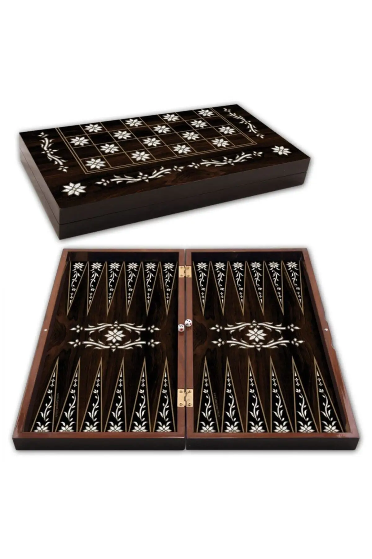 Big Size Wood Veneer Backgammon Set-48.5 X 25 X 6 Cm stylish design fun games beautify your hobby