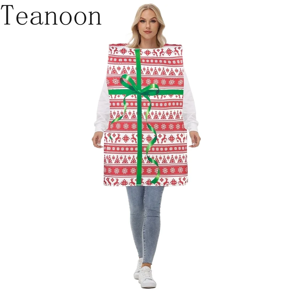 Тенон необычная рождественская подарочная коробка косплей костюм для взрослых мальчиков и девочек карнавальная маскировка одежда унисекс праздничный костюм Пурим праздничная одежда