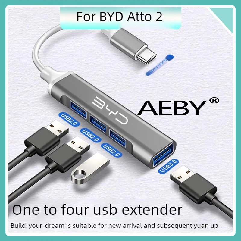 AEBY For BYD Atto 2Smart Driving Editio 2025 Fast Car Charger Cable,2-in-1 Charging Cable,Fast Charge & Data Transfer for Phone